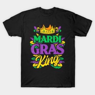Mardi Gras King Crown  Mardi Gras Men Boys T-Shirt